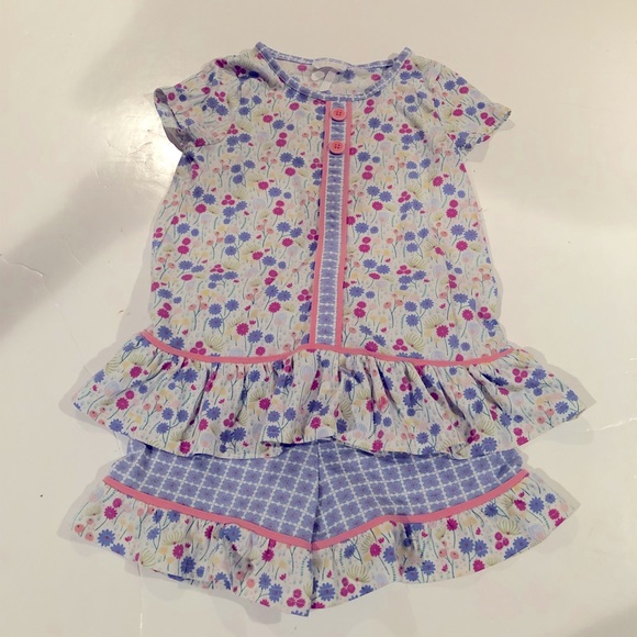 MATILDA JANE 435 Floral & Ruffle Top & Shorts 10 - Picture 1 of 16